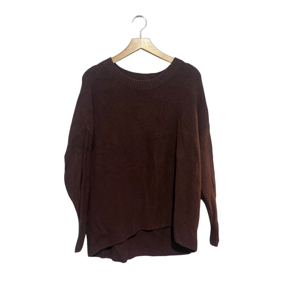 Alice + Olivia Classics Cashmere Wool Blend Crew Sweater High Low Hem S/P